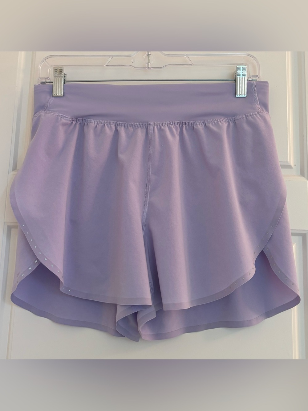 Lululemon Fast And Free Reflective High Rise Shorts 3" In Lilac Smoke Size 6